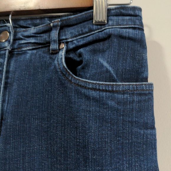 Eileen Fisher Womens Stretch Straight Ankle Jeans Size Petite S Blue Denim Dark - Picture 5 of 11